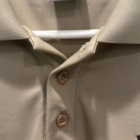 Under Armour Long Sleeve Polo Shirt - L - Tan - polyester - Picture 3 of 8